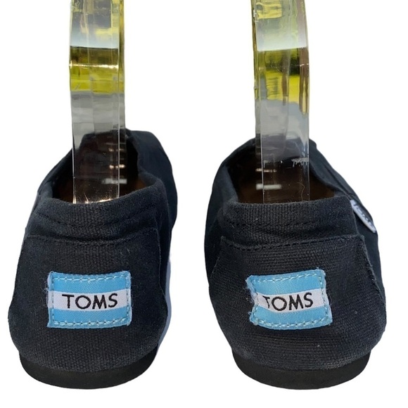 TOMS‎ Women's Black Canvas Classic Slip-On Loafer Sz 7 - Picture 3 of 7